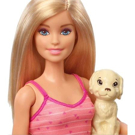 Lalka Barbie kąpiel piesków akcesoria Mattel GDJ37